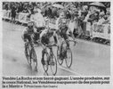 Les Vendée U en démonstration course cycliste Bordeaux Saintes 1994 (photo Sud Ouest)