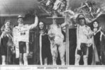 Podium de Christophe Agnolutto course Bordeaux-Saintes cycliste 1995 (JPB)
