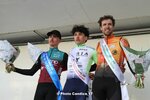 K Arhie N Dos Reis le vainqueur et D Foulon Podium Bordeaux Saintes 2026 (…)