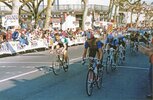Dernier passage course Bordeaux Saintes cycliste 1989
