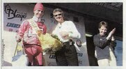 Podium d'Alexandre Naulleau en compagnie de Jacques Bossis vainqueur en 1973 course Bordeaux-Saintes 2003 (photo (...)