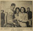 Jacques Bébengut podium Course Bordeaux-Saintes 1949 (photo Sud-Ouest)