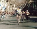 Arrivée de Michel Larpe course Bordeaux-Saintes 1988