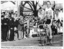 Arrivée de Thièrry Dupuy course Bordeaux-Saintes 1990 (photo Sud Ouest)