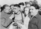 podium Gérard Gaillot course Bordeaux-Saintes 1956