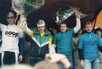 Podium de Marek Swiniarski course Bordeaux-Saintes cycliste 1992