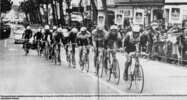 Dernier passage course Bordeaux-Saintes cycliste 1991 (Photo Sud-Ouest)
